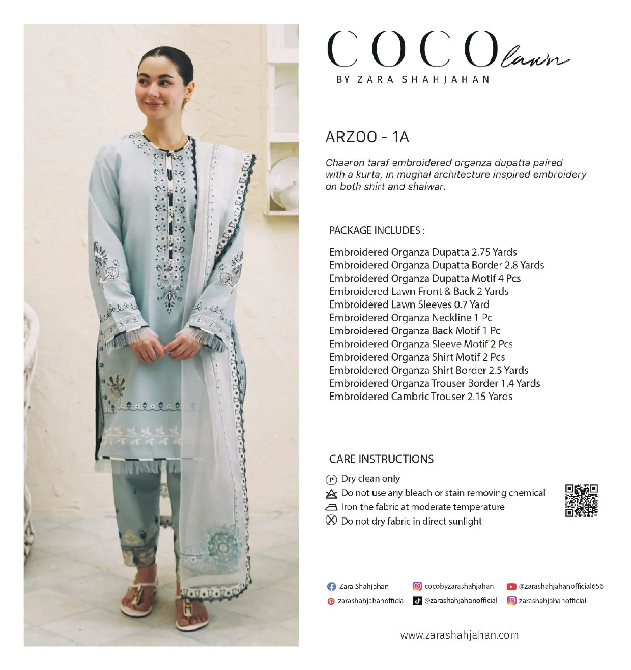 01A -ARZOO -  COCO LAWN UNSTITCHED 24