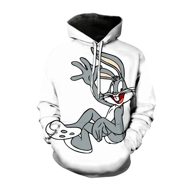 2021 Hoodies Bugs 3D Print Catoon Anime Sweatshirt Men Women Fashion Hoodie Harajuku Kids Boy Girl Streetwear Tops Coat Clothing