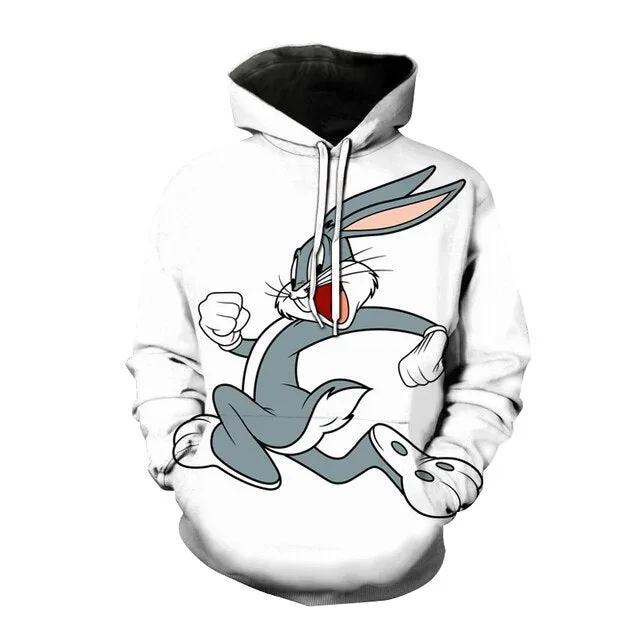 2021 Hoodies Bugs 3D Print Catoon Anime Sweatshirt Men Women Fashion Hoodie Harajuku Kids Boy Girl Streetwear Tops Coat Clothing