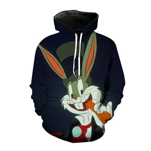 2021 Hoodies Bugs 3D Print Catoon Anime Sweatshirt Men Women Fashion Hoodie Harajuku Kids Boy Girl Streetwear Tops Coat Clothing