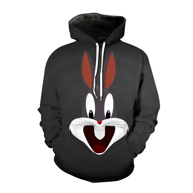 2021 Hoodies Bugs 3D Print Catoon Anime Sweatshirt Men Women Fashion Hoodie Harajuku Kids Boy Girl Streetwear Tops Coat Clothing