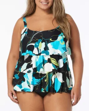 2024 Beach House Women's Plus Avalon Jane Ruffle Tankini Top - Hw6c096