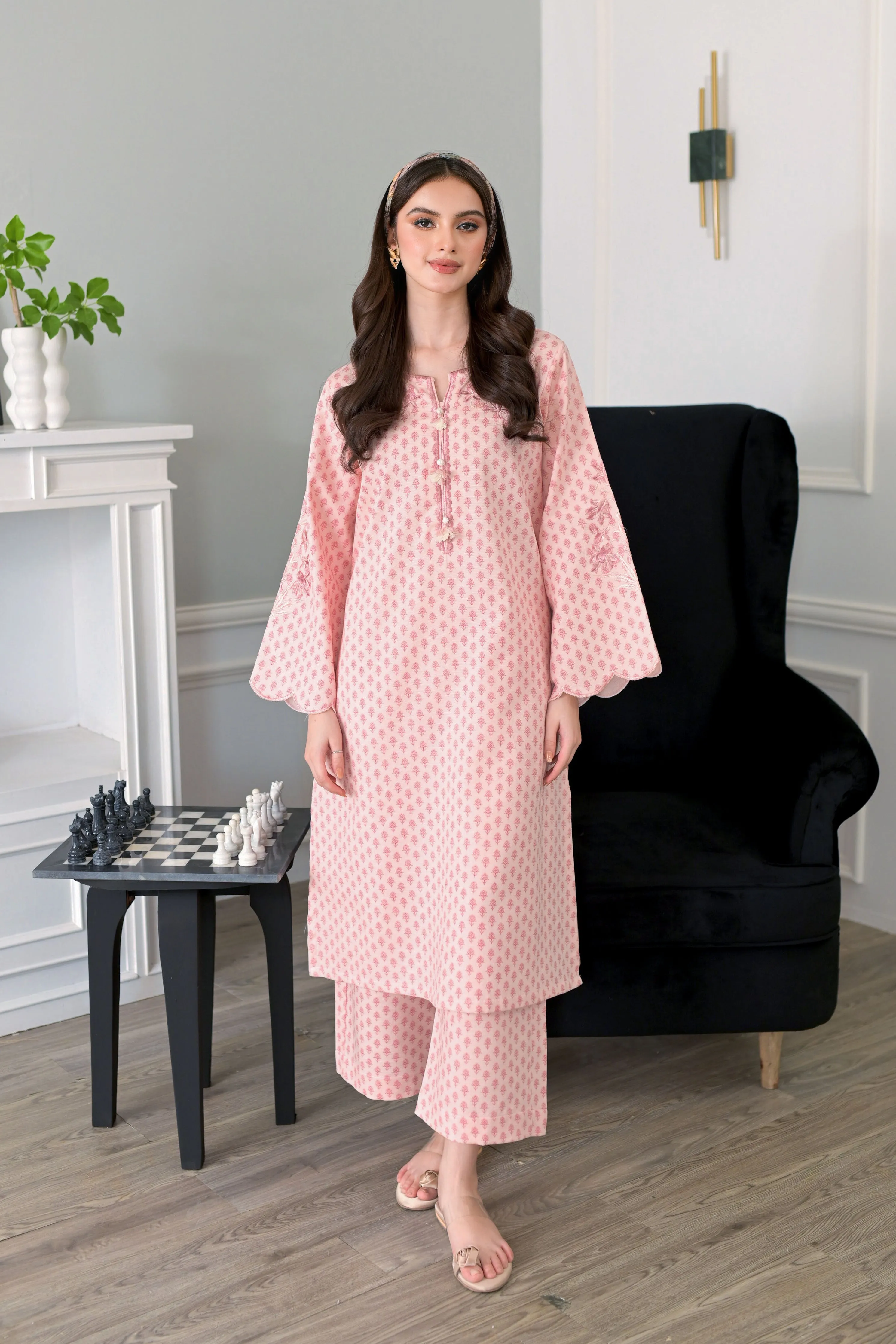 50% OFF PASTEL PINK FALL SET NPA2-23336 (Long Length Version)