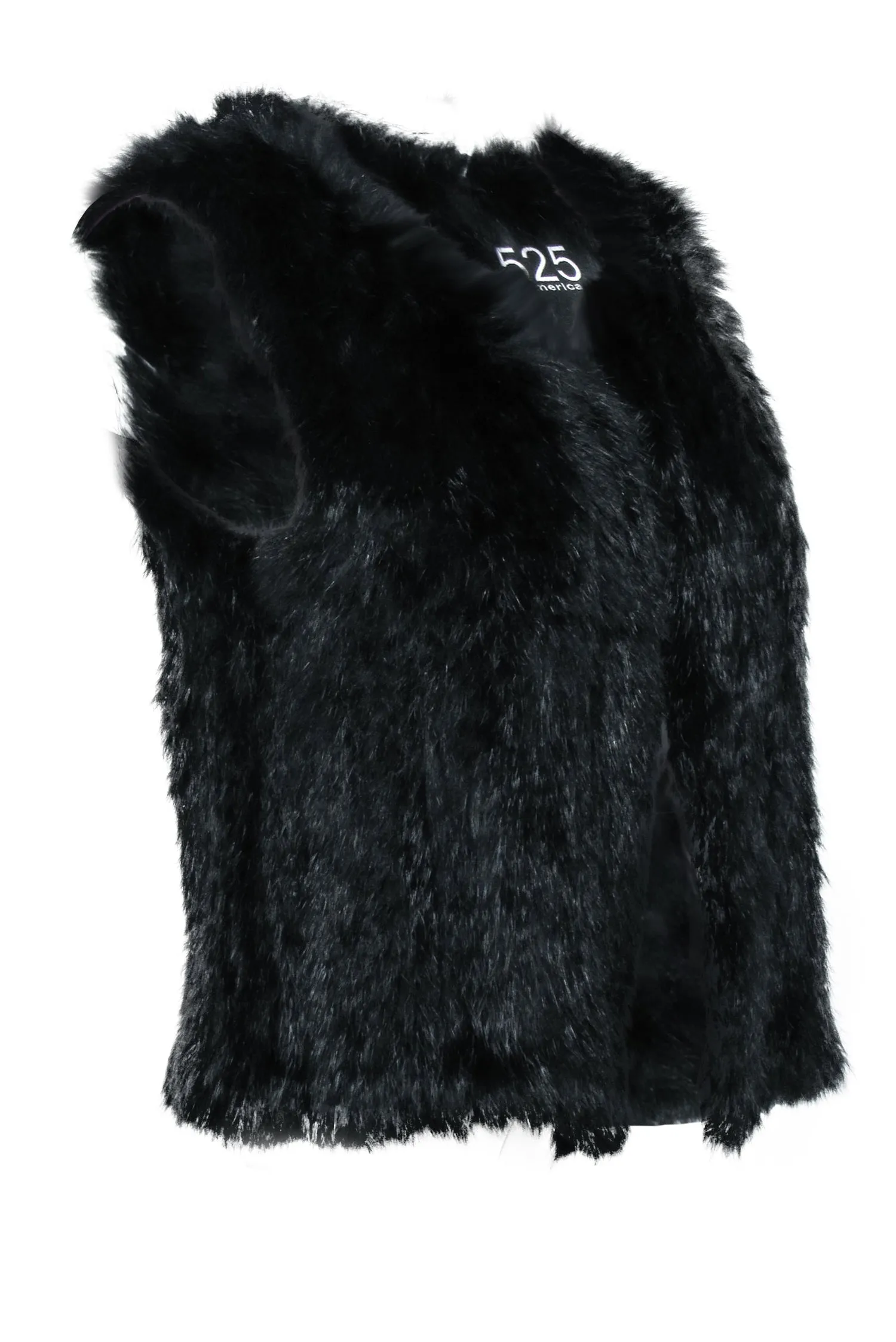 525 America - Black Fox Fur Vest Sz S