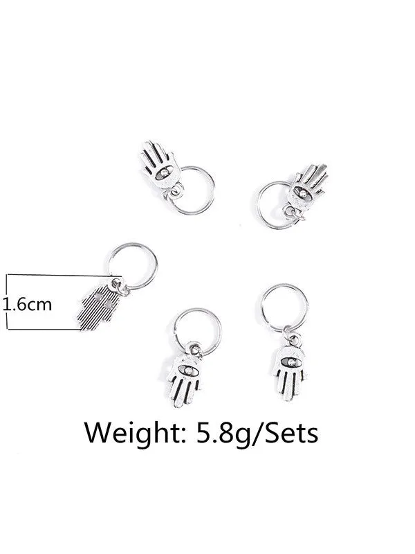 5Pcs Per Set Silver Gold Hair Rings