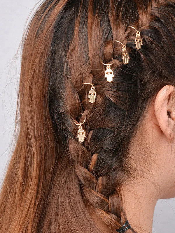 5Pcs Per Set Silver Gold Hair Rings