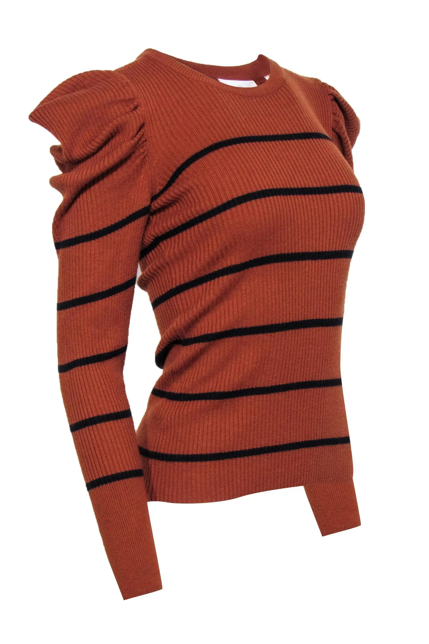 7 For All Mankind - Tan w/Black Stripes Sweater Sz S