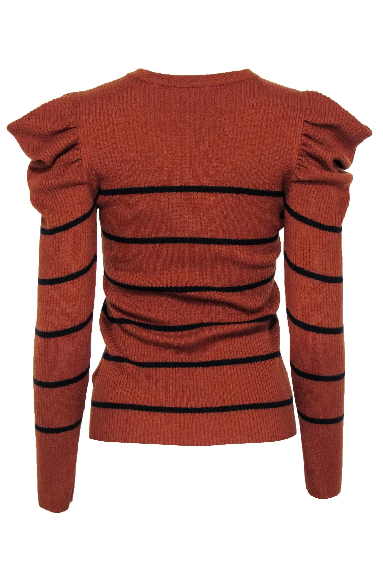 7 For All Mankind - Tan w/Black Stripes Sweater Sz S