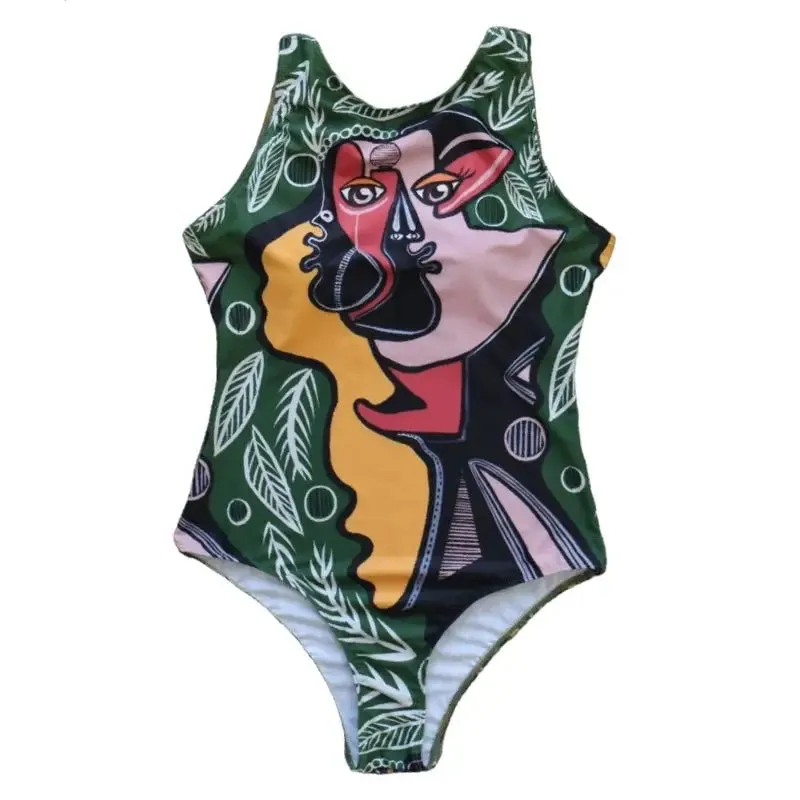 Abstract Colorful Graffiti One-Piece Swimsuit