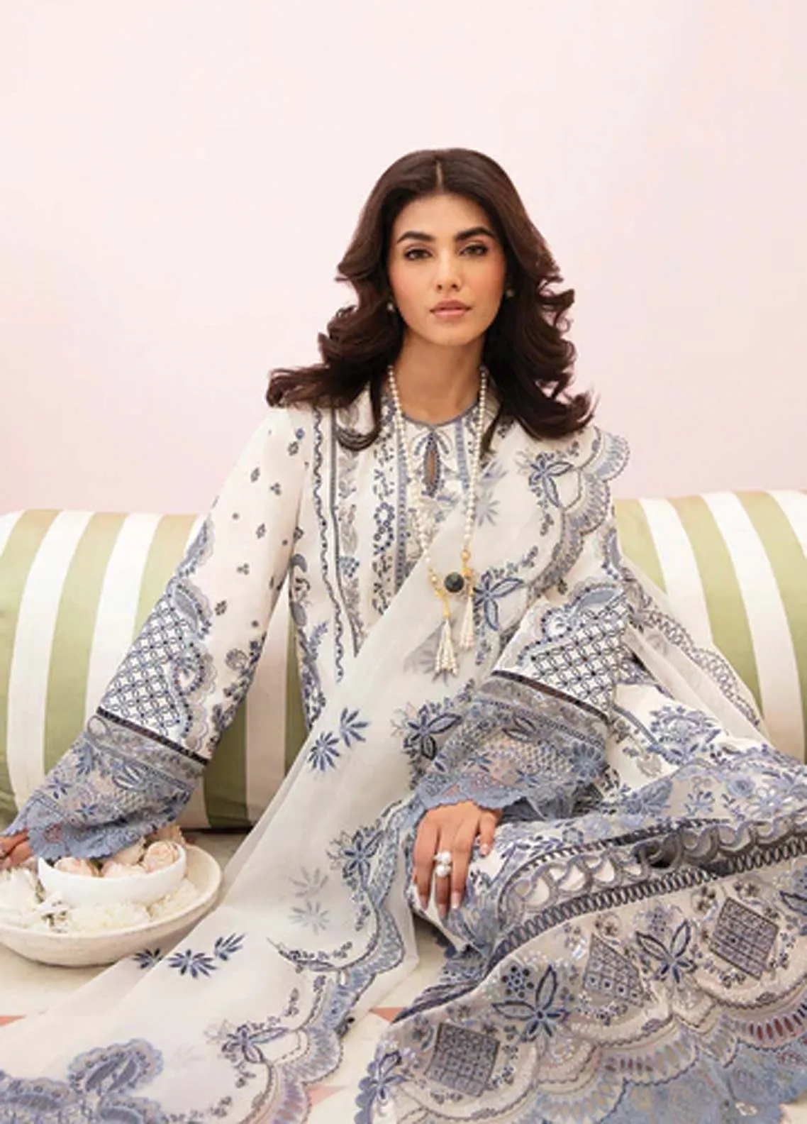 Afrozeh Embroidered Lawn Unstitched 3 Piece Suit - 05