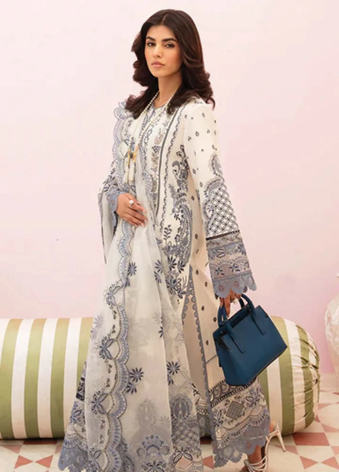 Afrozeh Embroidered Lawn Unstitched 3 Piece Suit - 05