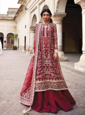 Afrozeh Embroidered Organza Unstitched 3 Piece Suit - 05