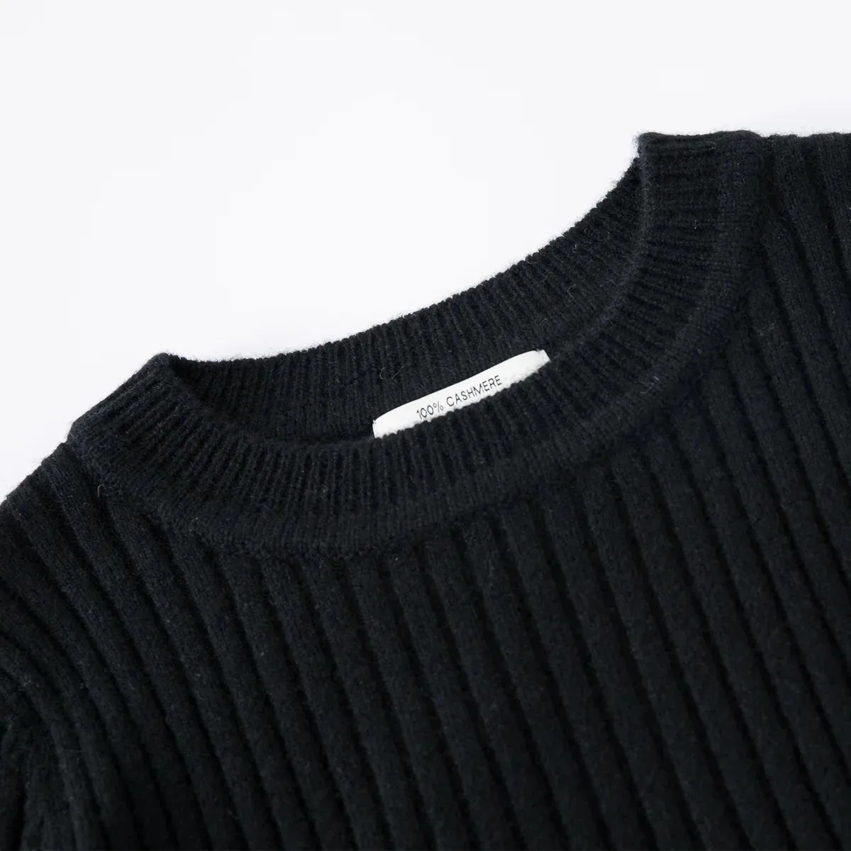 Aleger Cashmere Short Sleeve Tee in Black