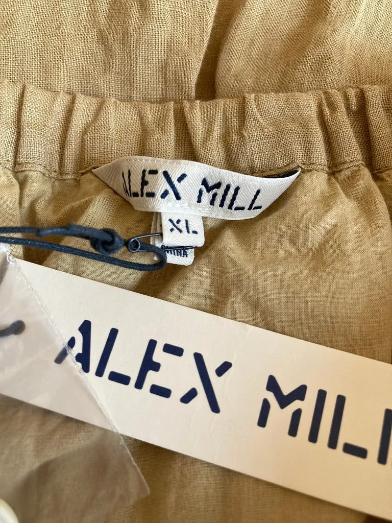 Alex Mill Kelsy Skirt in Vintage Khaki Linen, XL