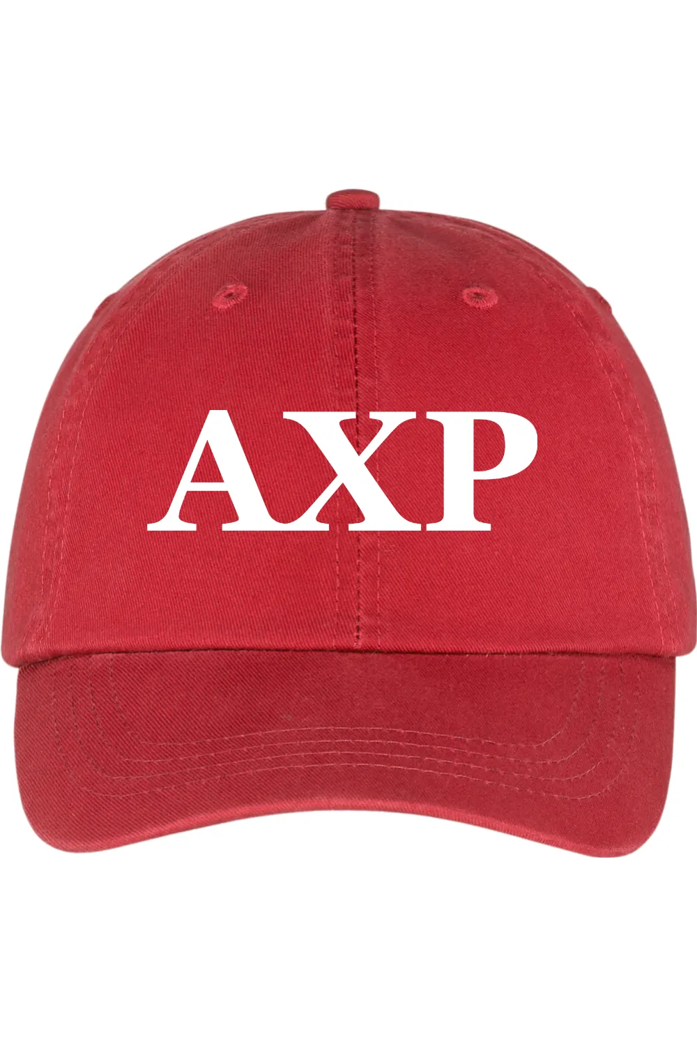 Alpha Chi Rho - Washed Twill Cap - White Embroidered Letters