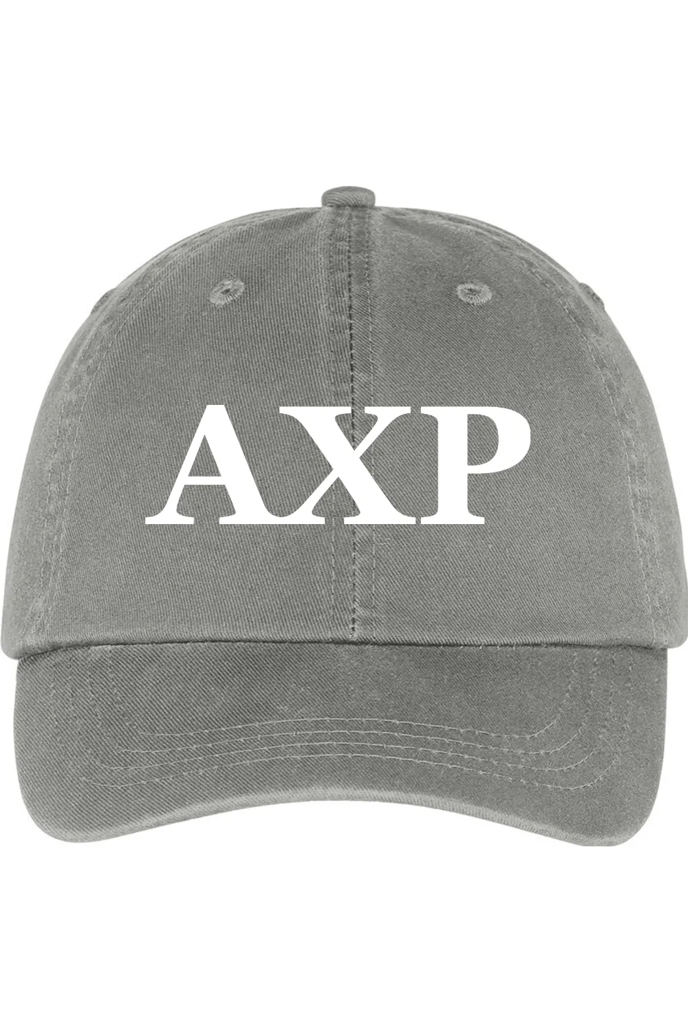 Alpha Chi Rho - Washed Twill Cap - White Embroidered Letters