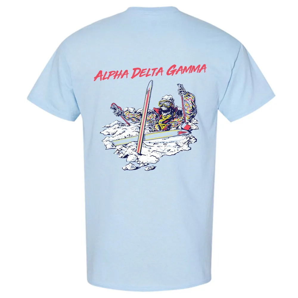 Alpha Delta Gamma Skeleton Slopes T-Shirt