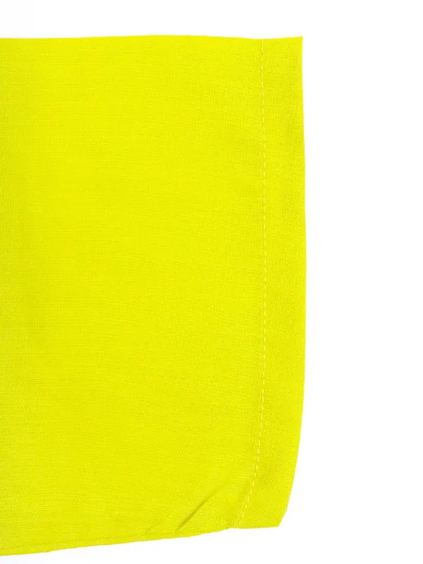 AM Men's Festive Plain Kurta Bright Yellow