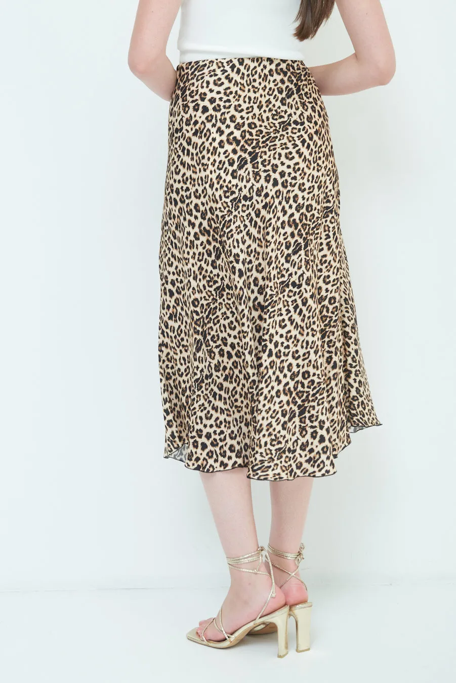 Animal print midi skirt wholesale