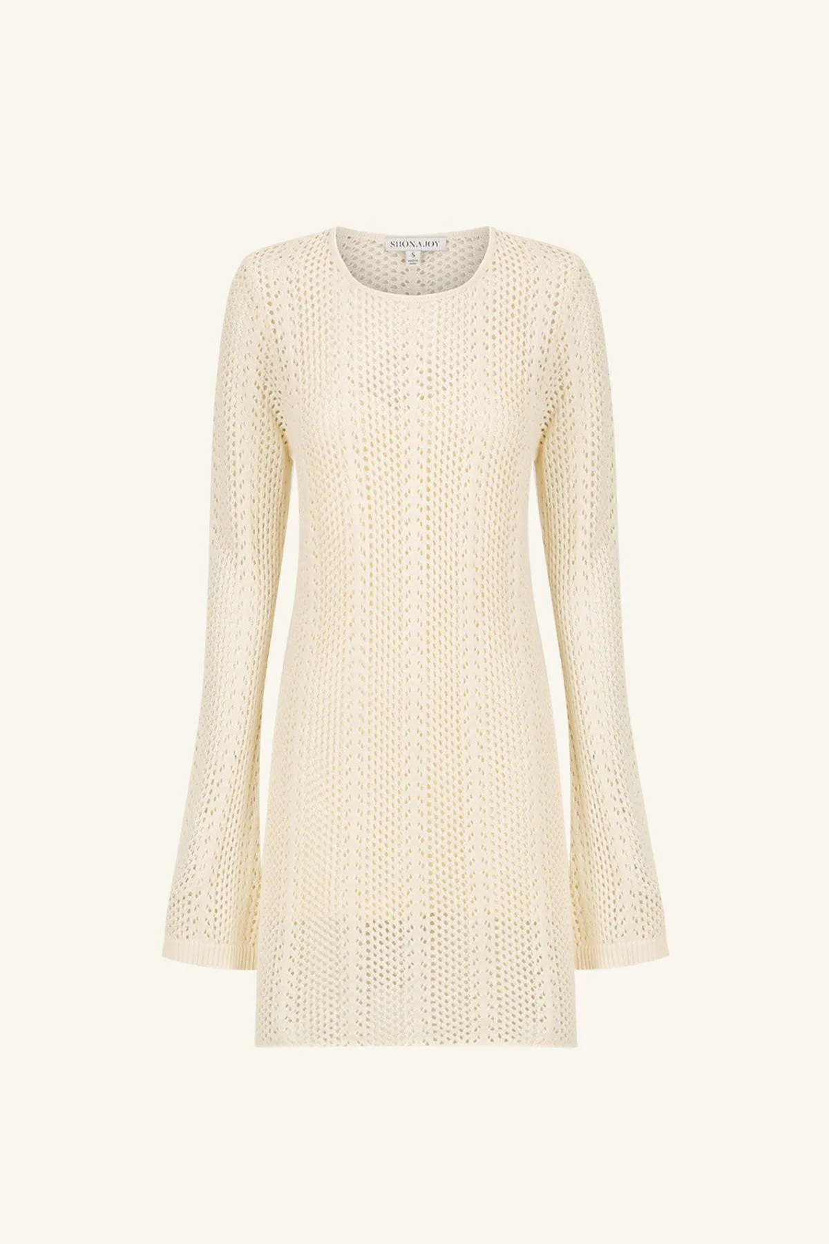 ARLO LONG SLEEVE MINI DRESS - IVORY