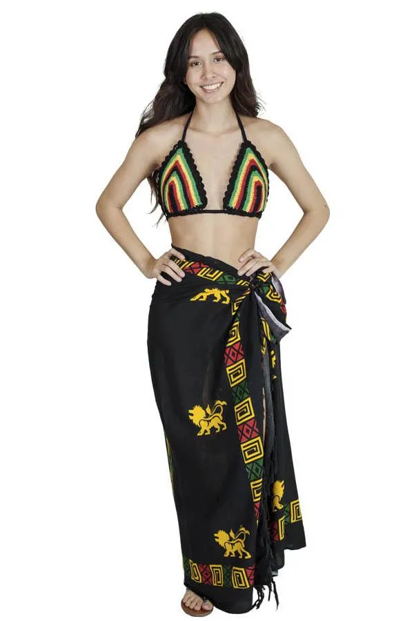 Aztec Rasta Reggae Lion Power Multiway Wrap-Rasta-One Size