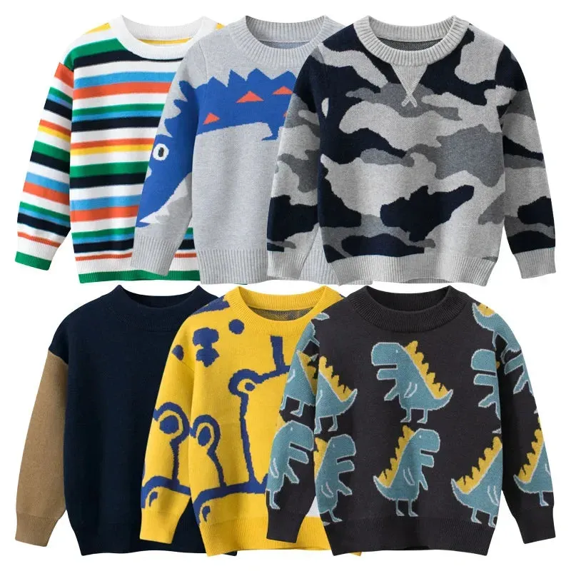 Baby Boy 2024 Dinosaur Animal Casual Sweaters