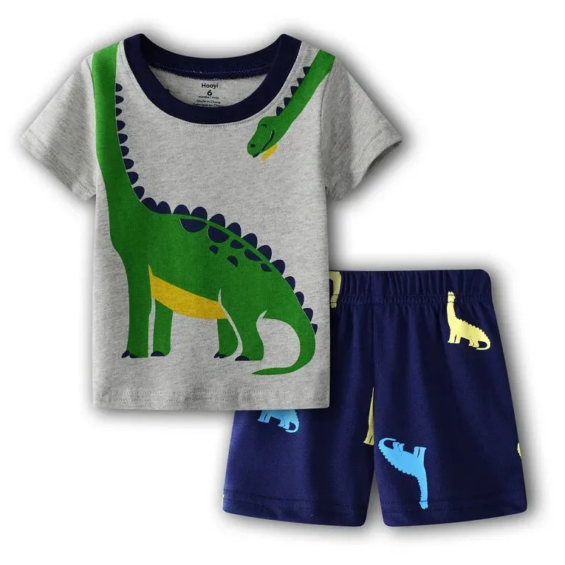 Baby Boy Camouflage Dinosaur Pajama Sleepwear Set