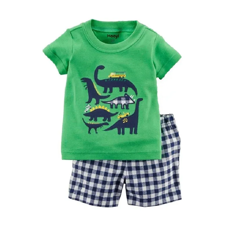 Baby Boy Camouflage Dinosaur Pajama Sleepwear Set