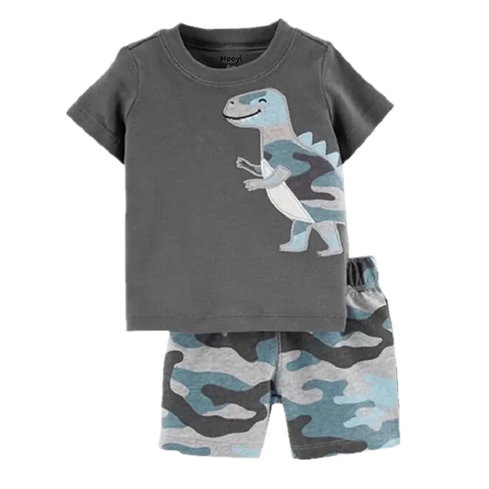 Baby Boy Camouflage Dinosaur Pajama Sleepwear Set