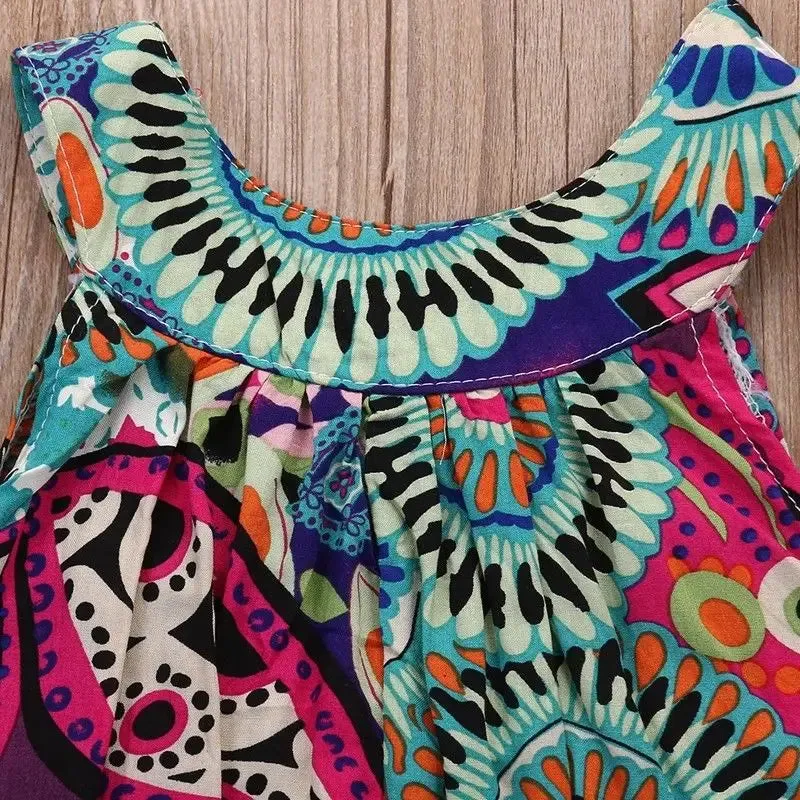 Baby Girl 2-7T Bohemian Ruffled Beach Dress