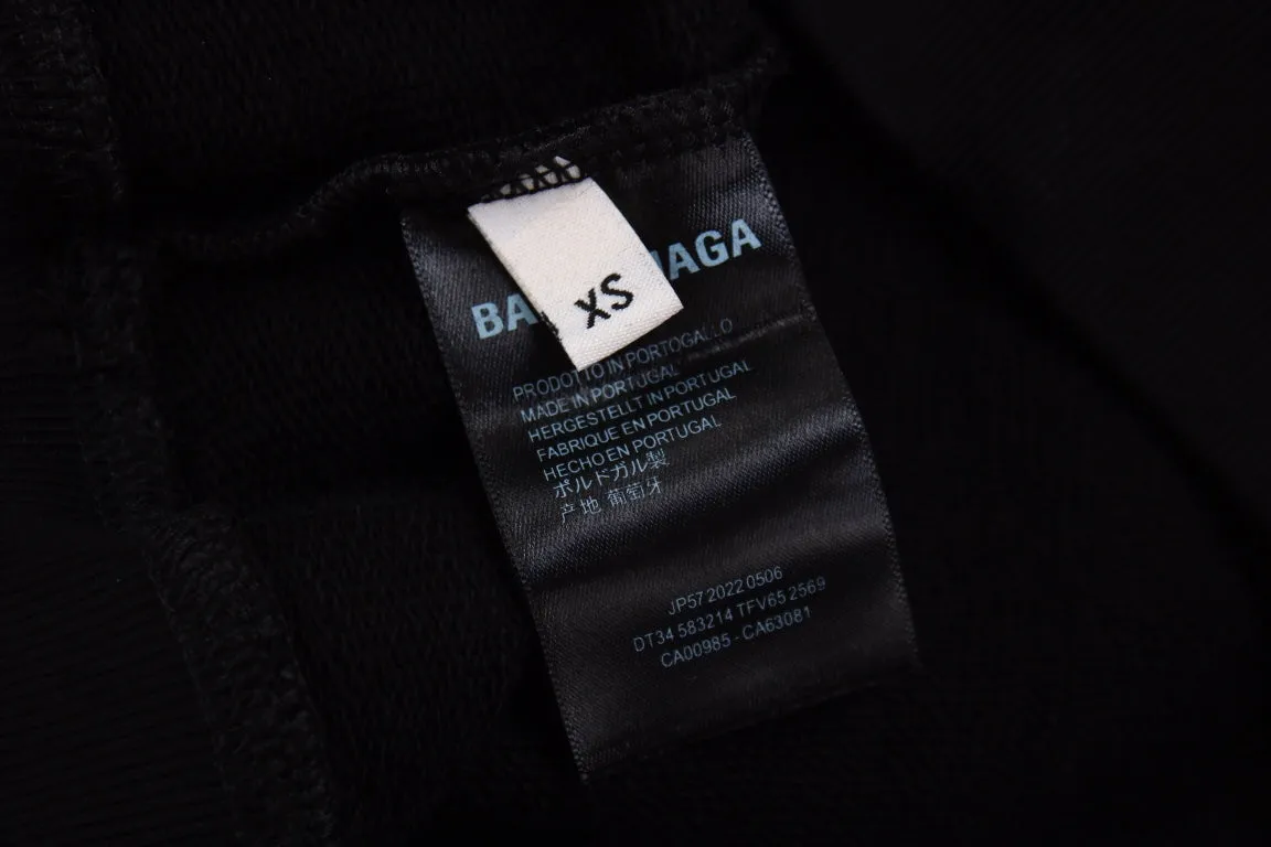 Balenciaga Black Multilogo Hoodie