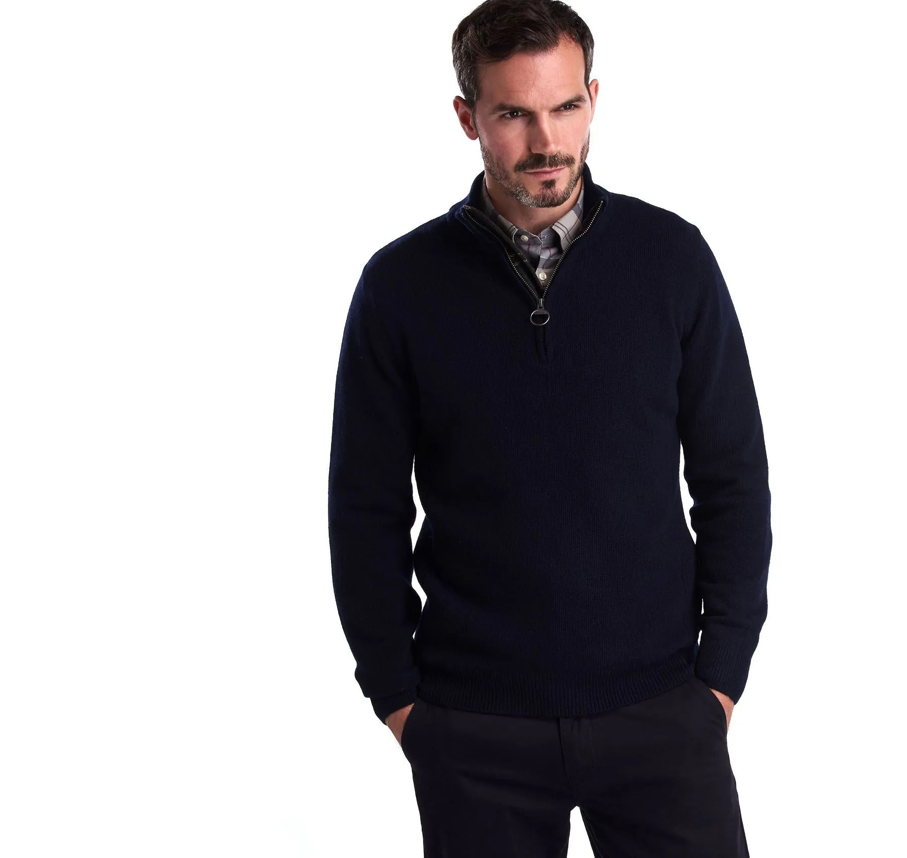 Barbour Men's Holden Half Zip Lambswool Jumper