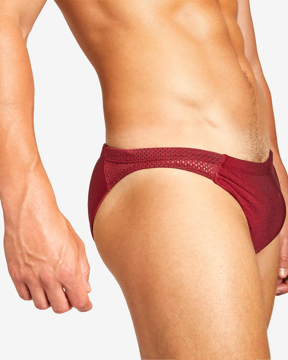 Bass Mesh Swim Brief - Burgundy