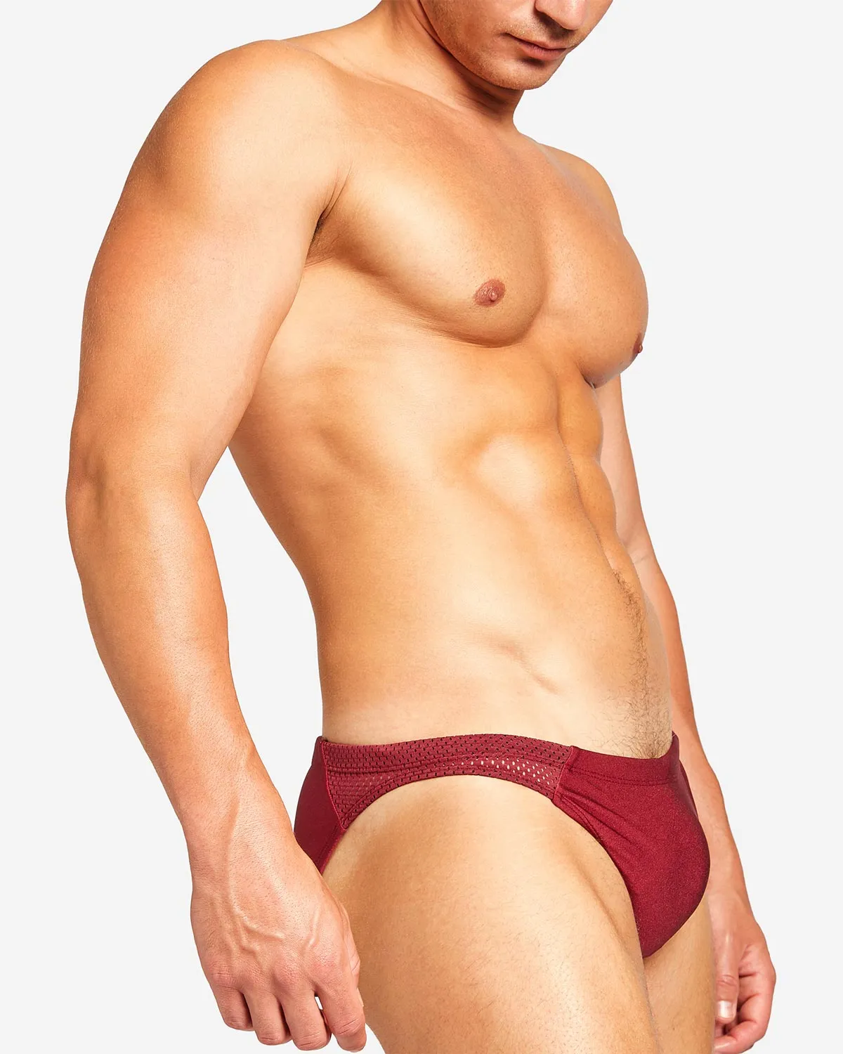 Bass Mesh Swim Brief - Burgundy