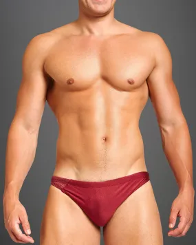 Bass Mesh Swim Brief - Burgundy