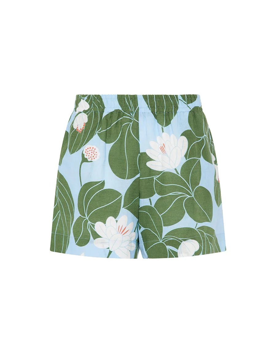 Bizzy Linen Short - Waterlily Green - SALE