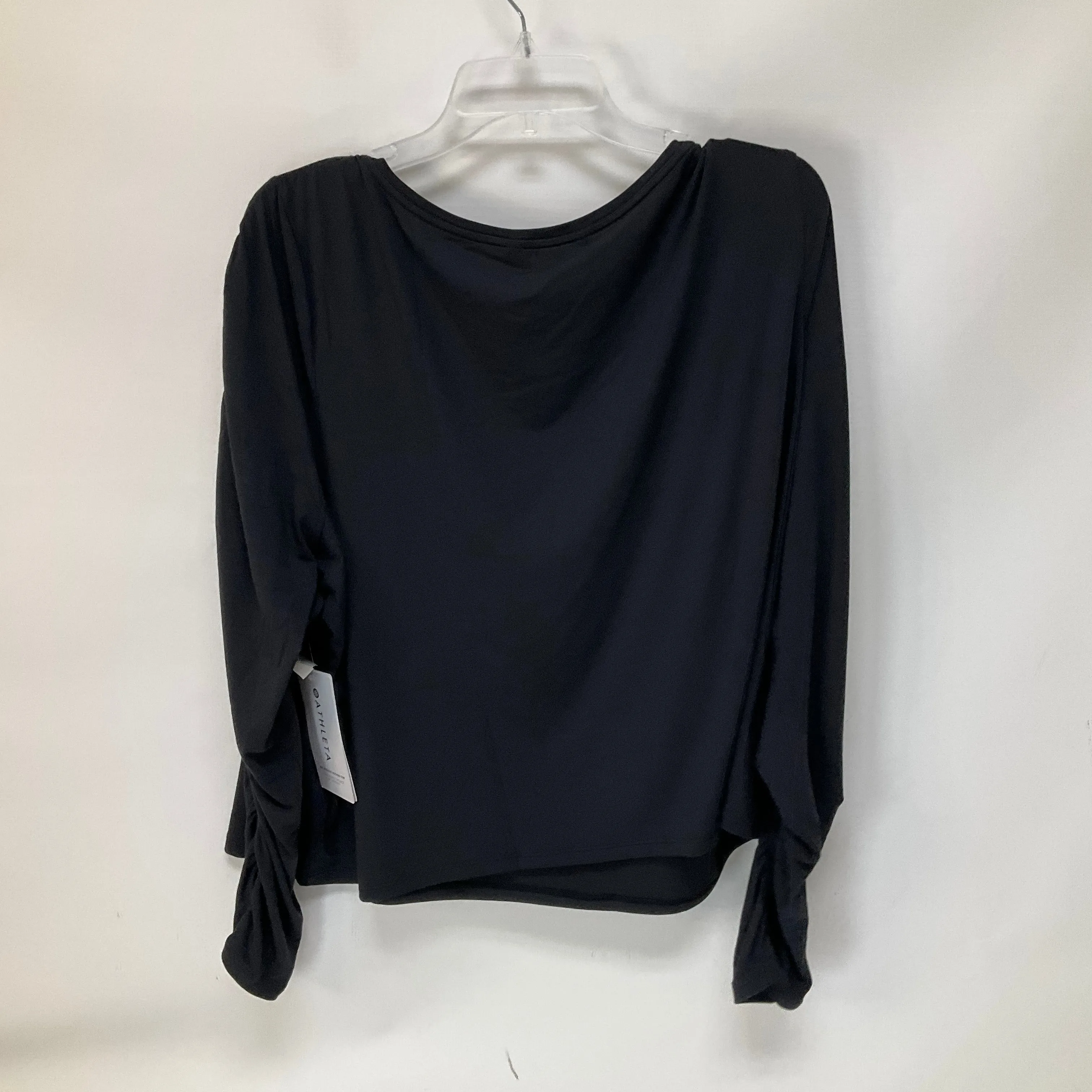 Black Athletic Top Long Sleeve Crewneck Athleta, Size 3x