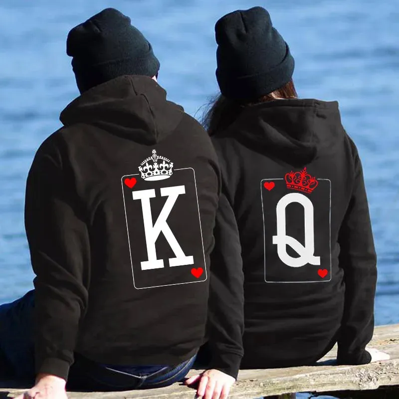 Boyfriend Girlfriend Casual QUEEN KING Pullover Hoodies