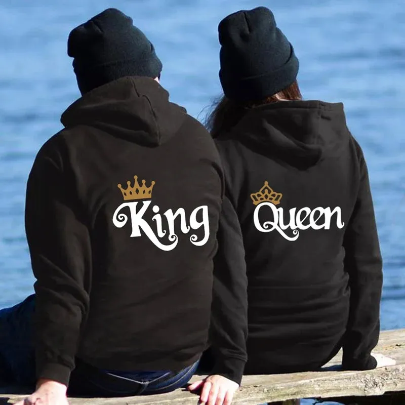 Boyfriend Girlfriend Casual QUEEN KING Pullover Hoodies