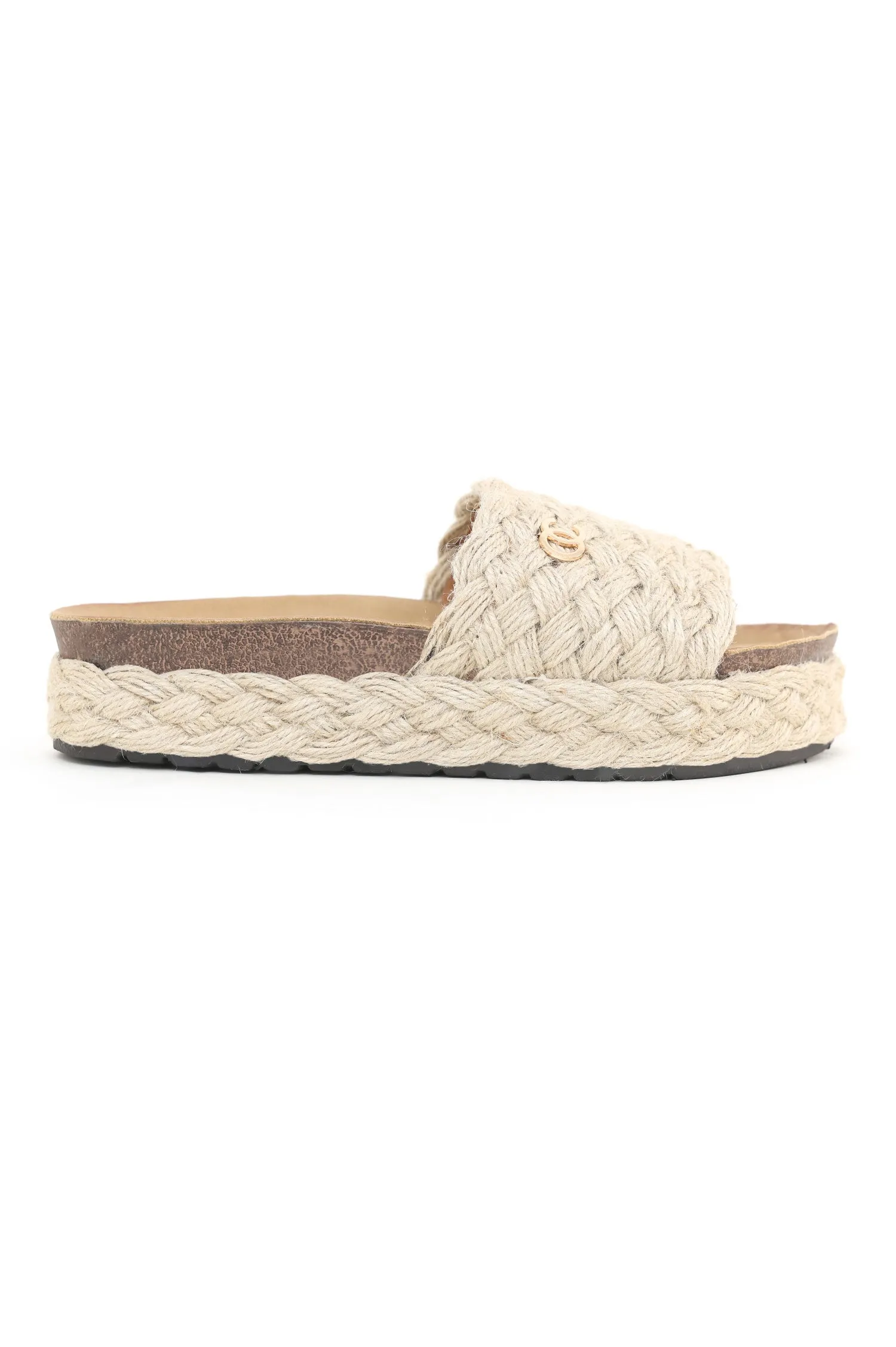 BRAIDED FLATS-BEIGE