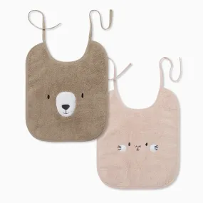 Bunny & Bear Bib Set