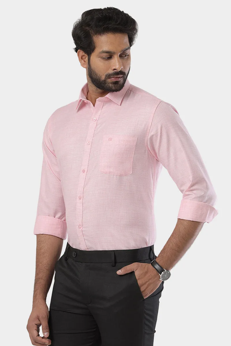 Cardiff - Light Pink Formal Shirt For Men | Ariser