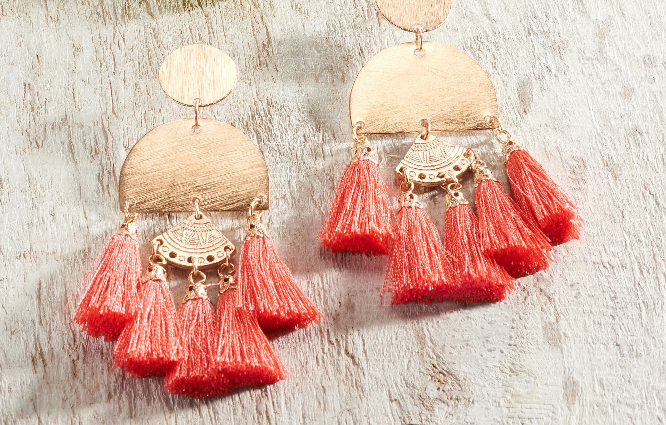 Charlie Paige Bold Tassel Earrings