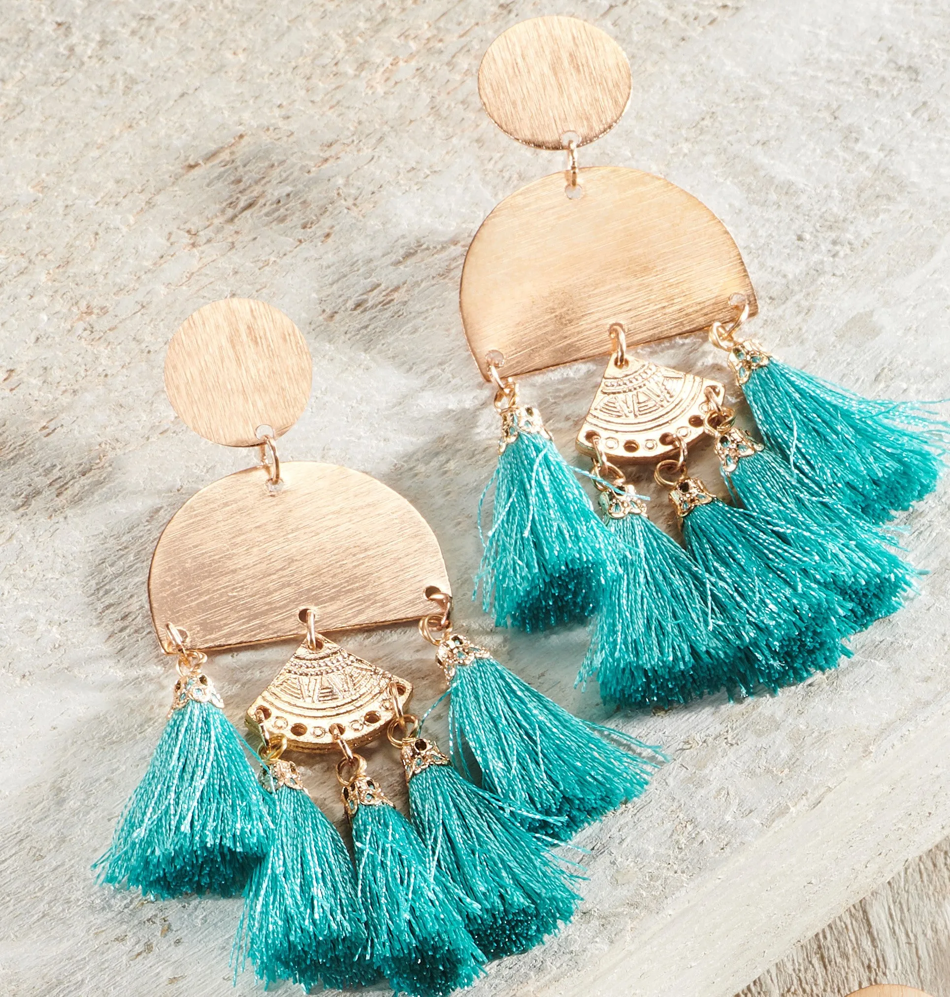 Charlie Paige Bold Tassel Earrings