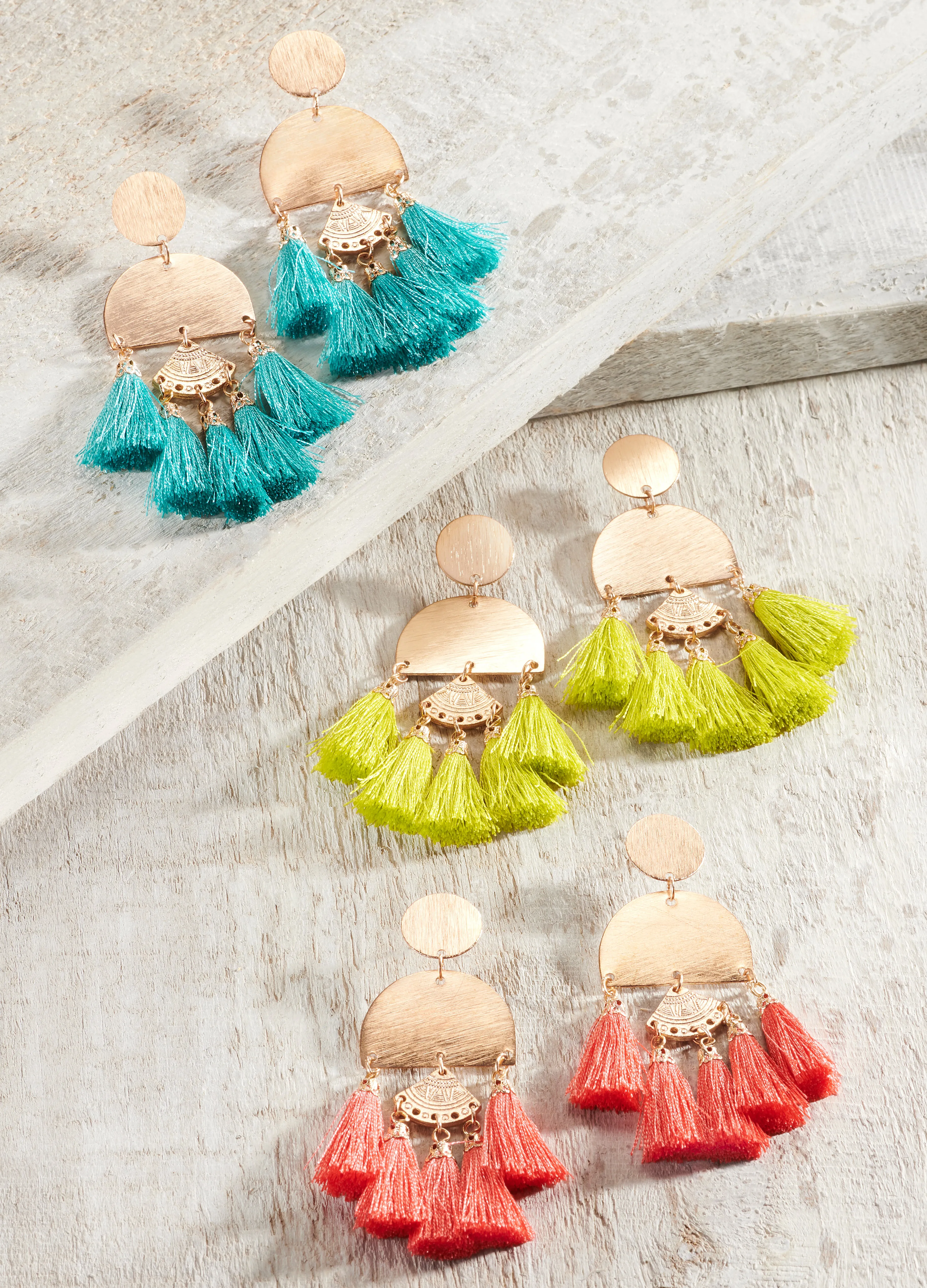 Charlie Paige Bold Tassel Earrings