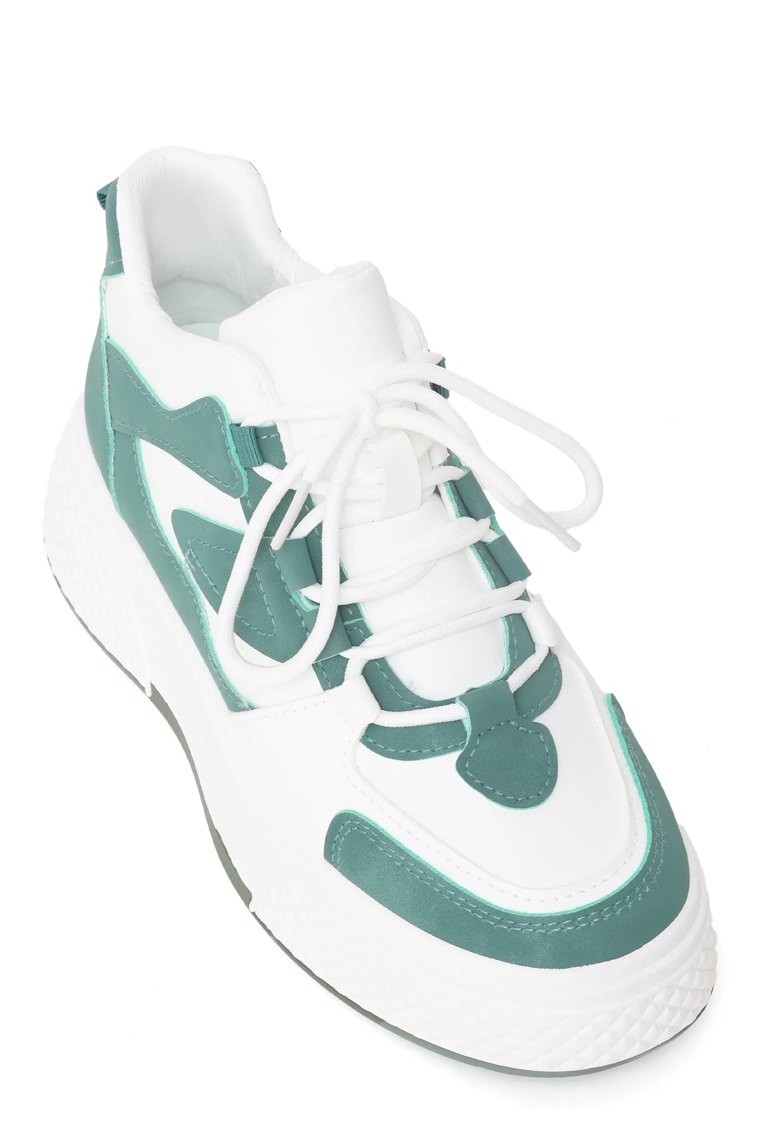 CHUNKY SNEAKERS-WHITE-GREEN