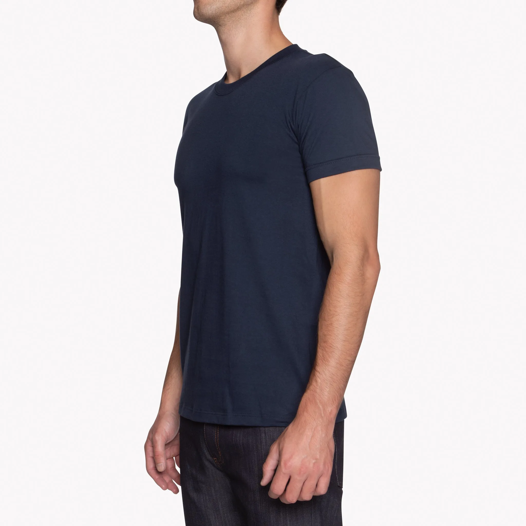 Circular Knit T-Shirt - Solid Navy