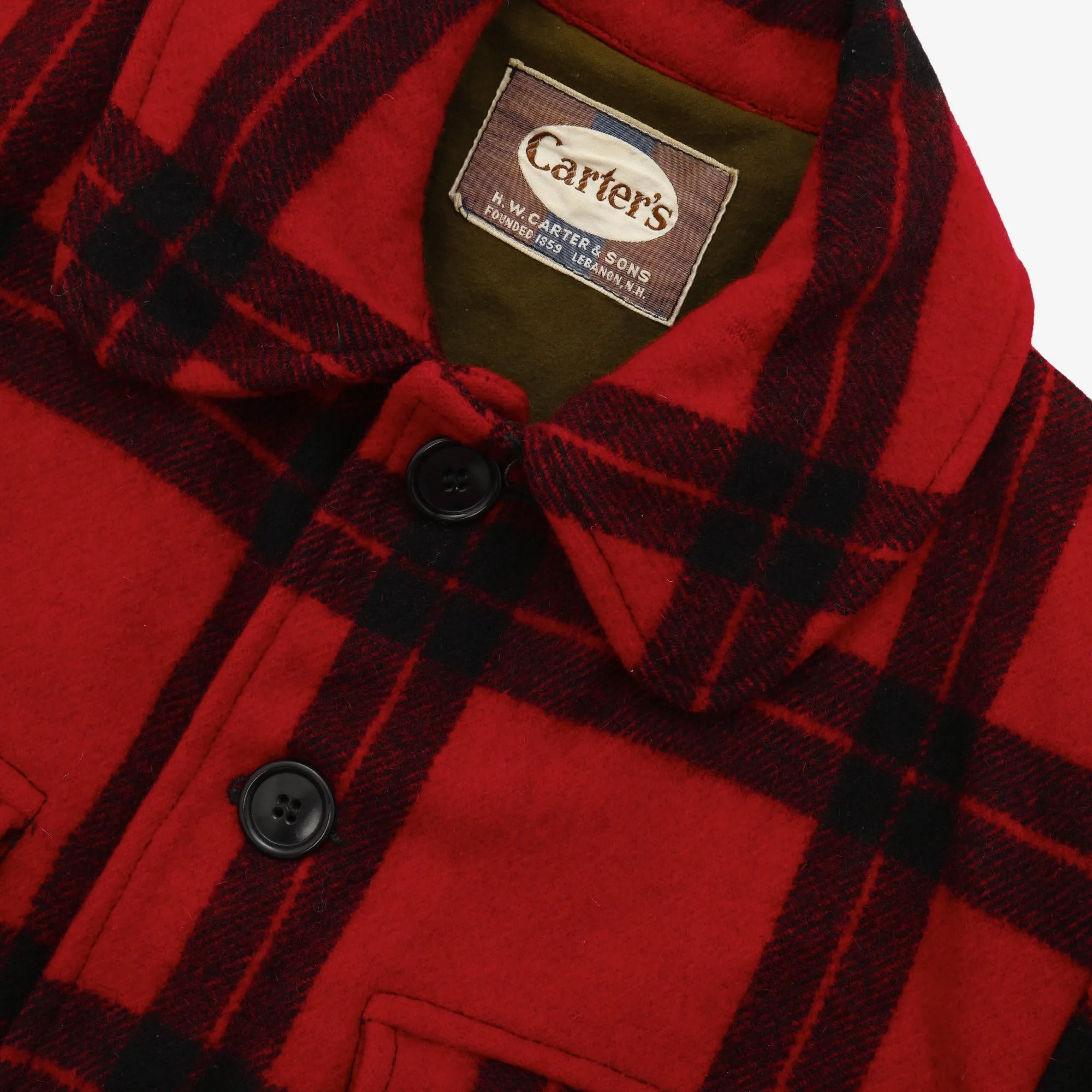 Classic Red Plaid Wool Hunting Jacket