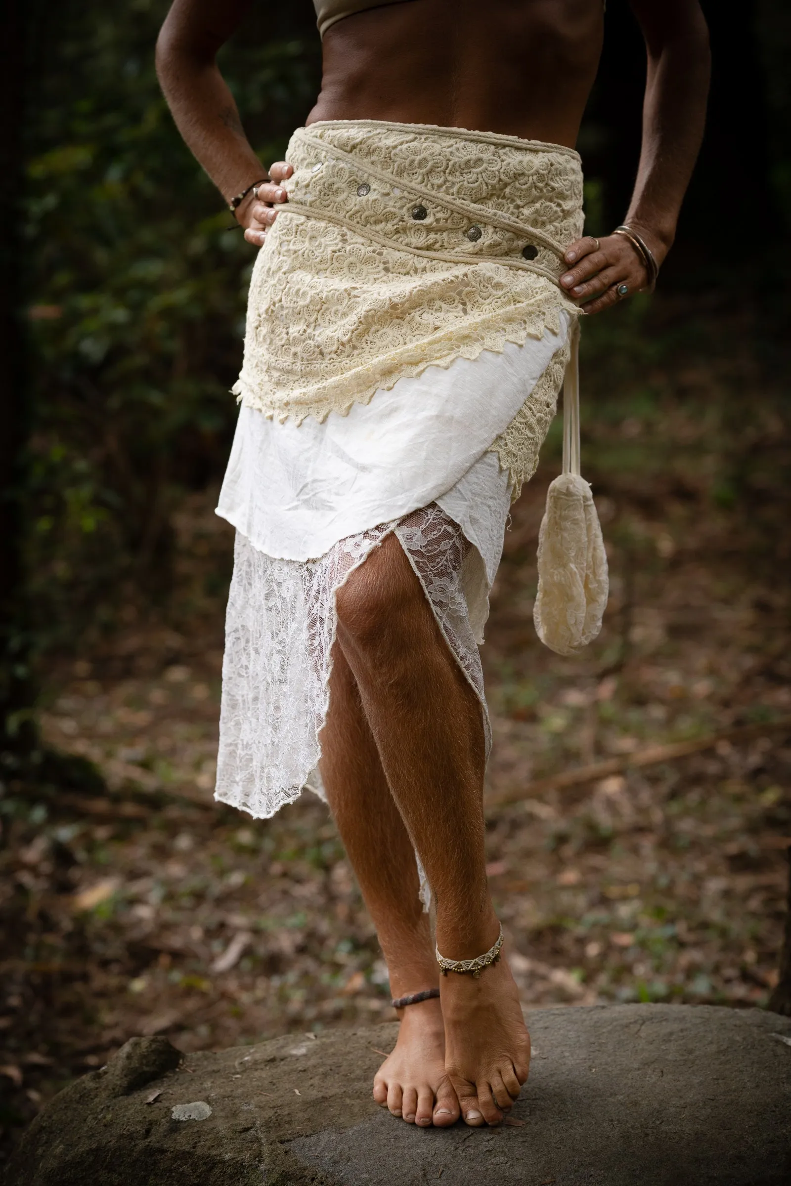 Cotton Crochet Layered Skirt