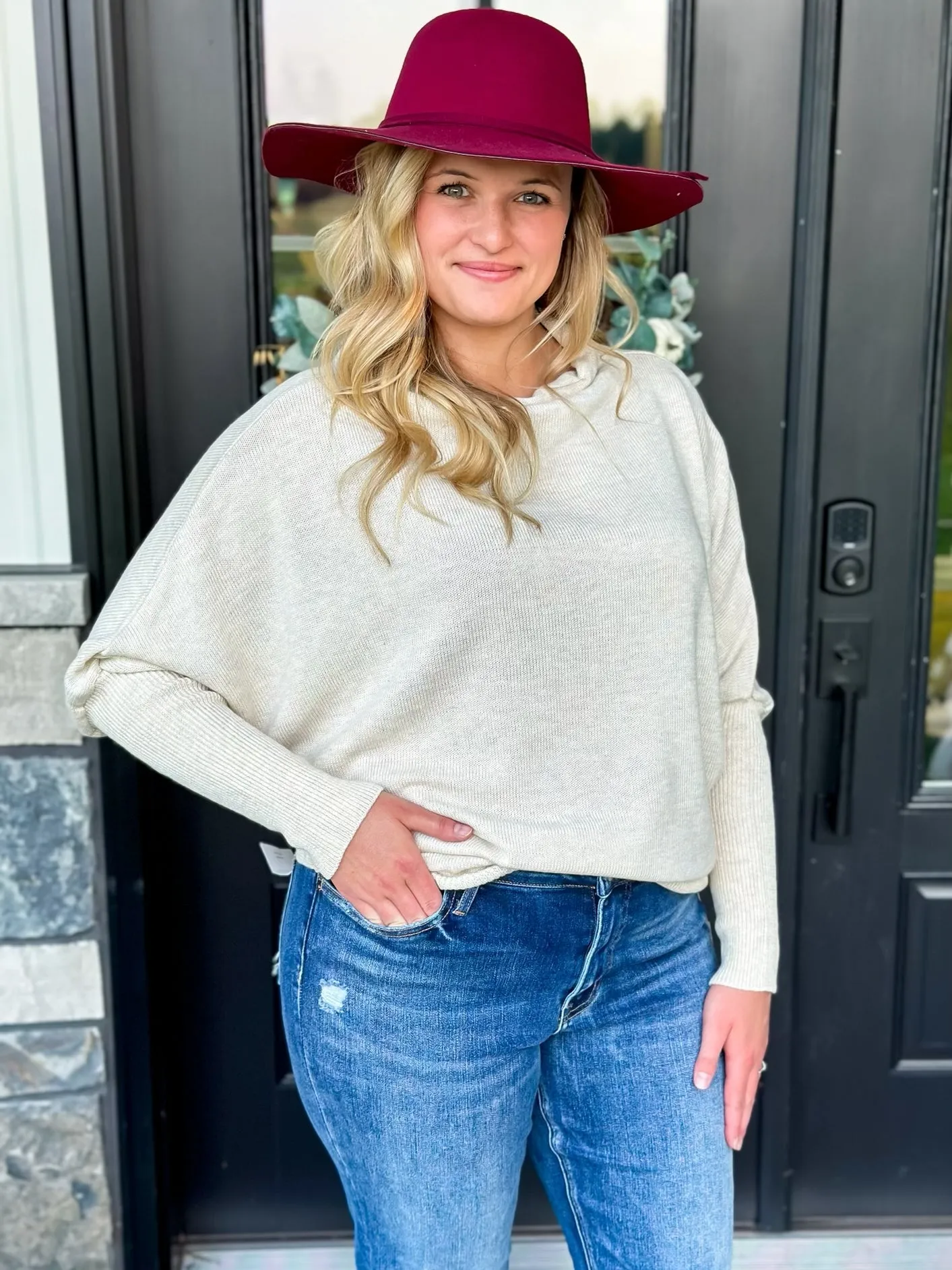 Cowl Neck Dolman Sweater